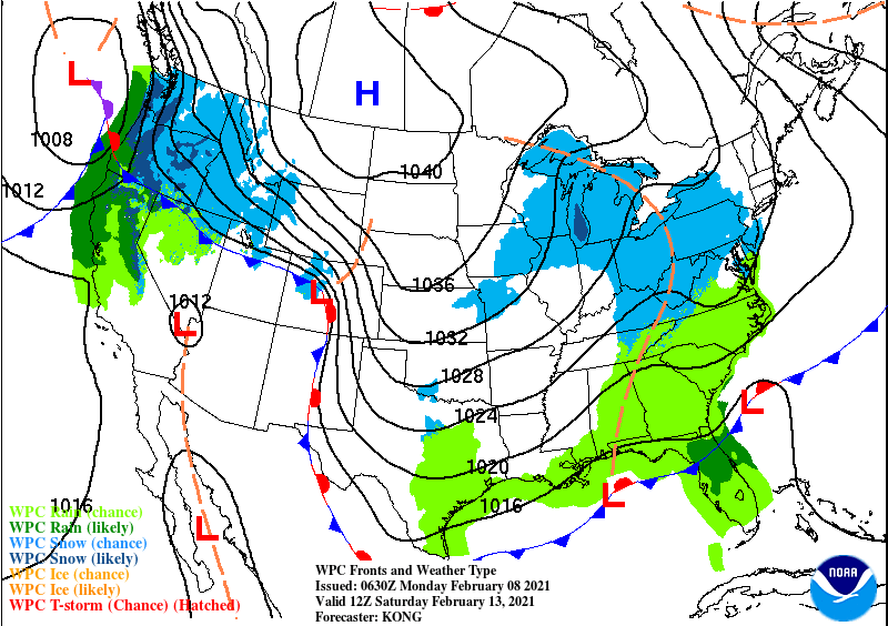 WPC Fronts and Weather Types